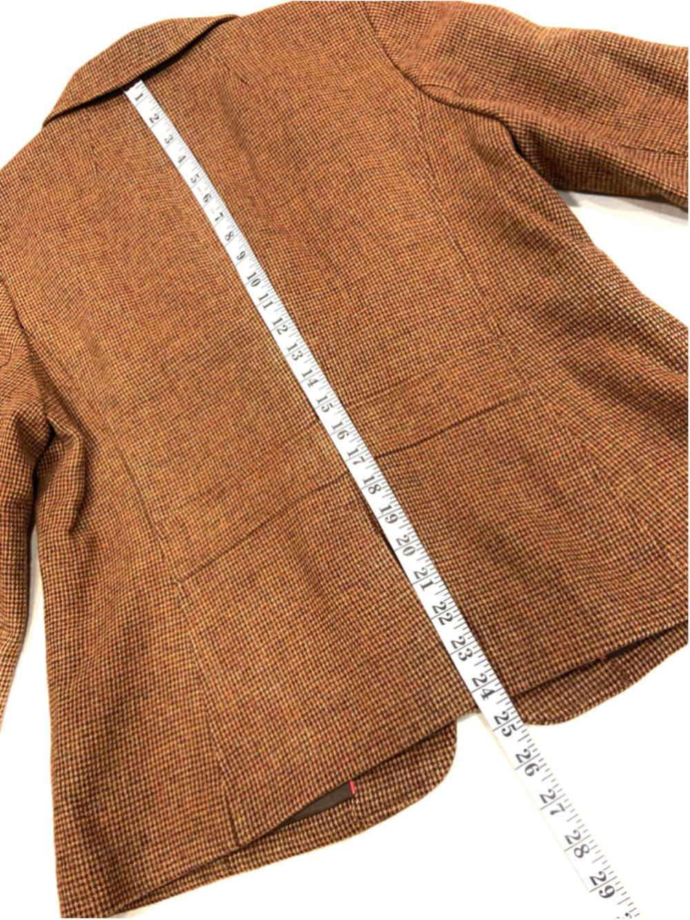 TALBOTS Classic Shetland Wool Blend Blazer - Ripen Check (Sz 14p) - Picture 8 of 8